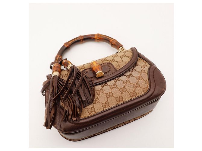 Gucci Bamboo Shopper Borsa Marrone - vista 6