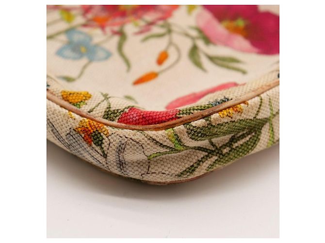 Gucci Jackie Borsa a tracolla in tela floreale Multicolore Beige - vista 11