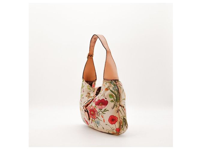 Gucci Jackie Borsa a tracolla in tela floreale Multicolore Beige - vista 2