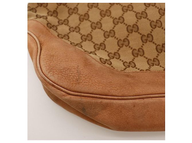 Gucci Jackie Borsa Hobo Tela Monogramma GG Marrone Beige - vista 9