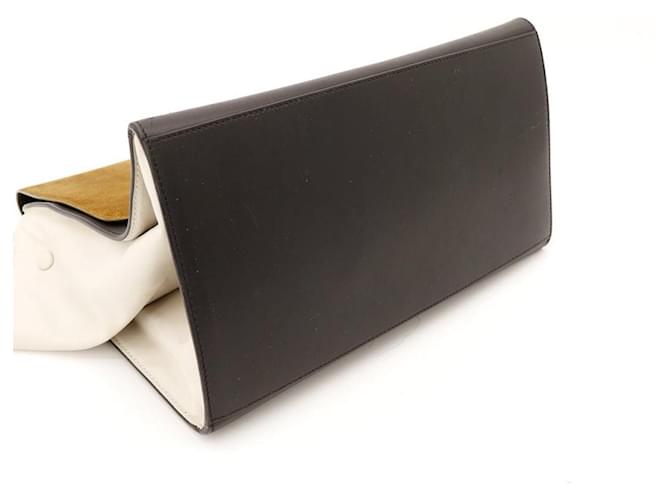 Céline Celine Borsa Trio in Pelle e Camoscio Marrone Nero Beige - vista 12