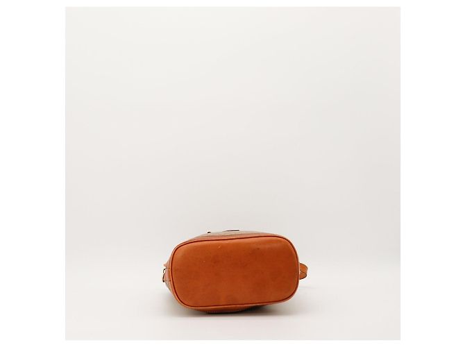Céline Celine Monogram Canvas Leather Bucket Bag Brown - view 5
