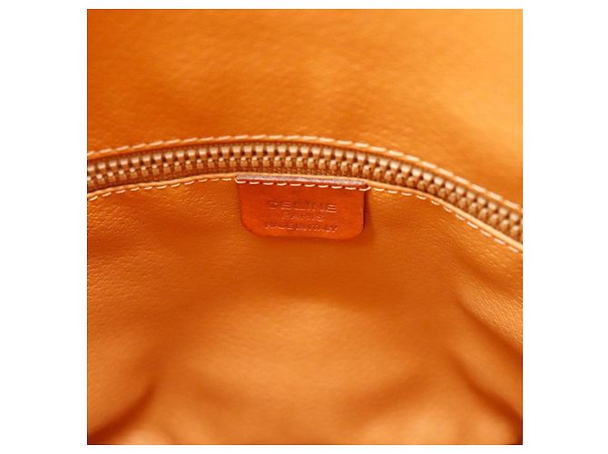 Céline Celine Monogram Canvas Leather Bucket Bag Brown - view 9