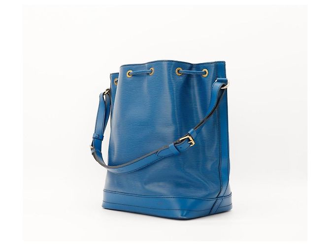 Louis Vuitton Borsa a secchiello Noe in pelle Epi Blu - vista 4
