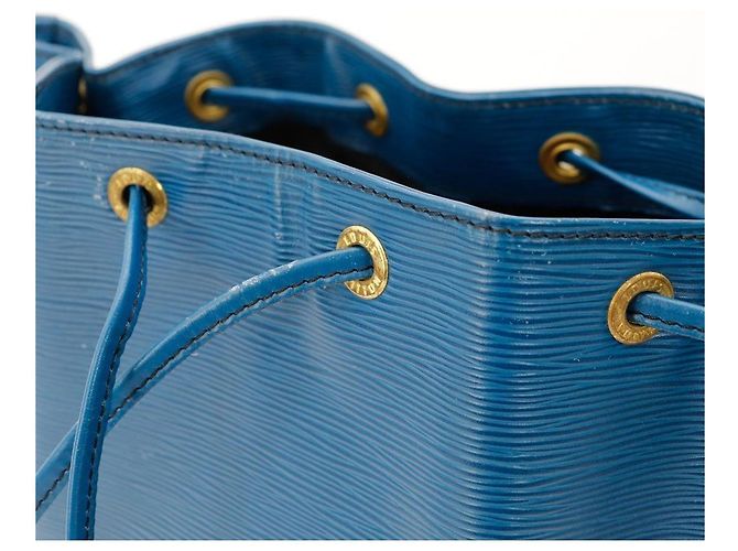 Louis Vuitton Borsa a secchiello Noe in pelle Epi Blu - vista 7