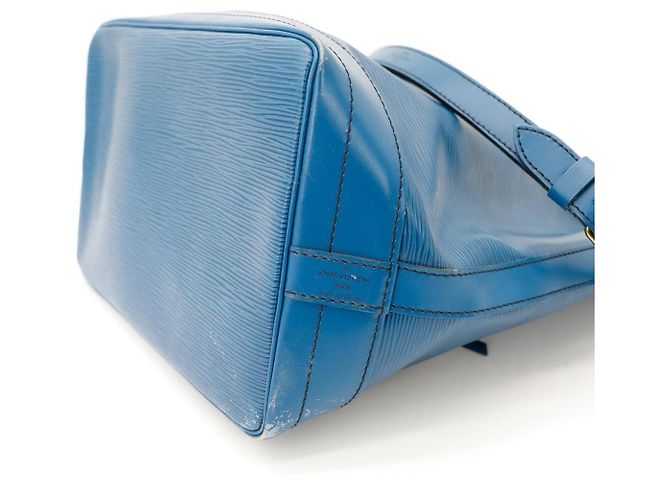 Louis Vuitton Borsa a secchiello Noe in pelle Epi Blu - vista 9