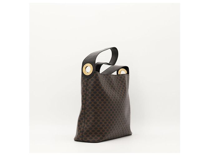 Céline Celine Triomphe Canvas Hobo-Tasche Braun Schwarz - Ansicht 4