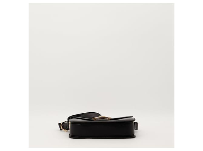 Céline Celine Triomphe Borsa a tracolla pelle nera Nero - vista 5