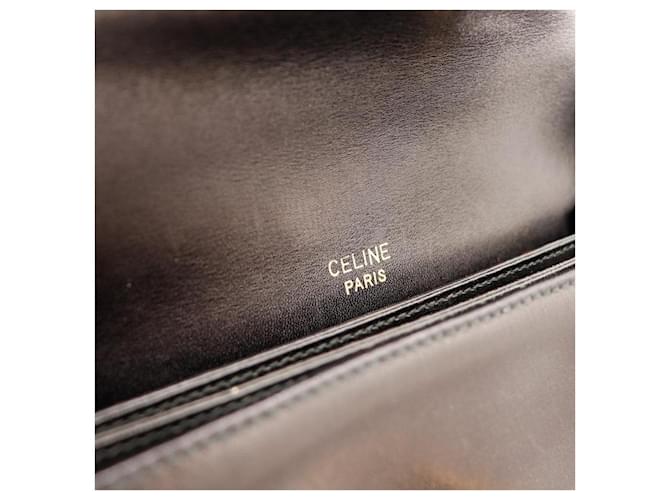 Céline Celine Triomphe Borsa a tracolla pelle nera Nero - vista 8