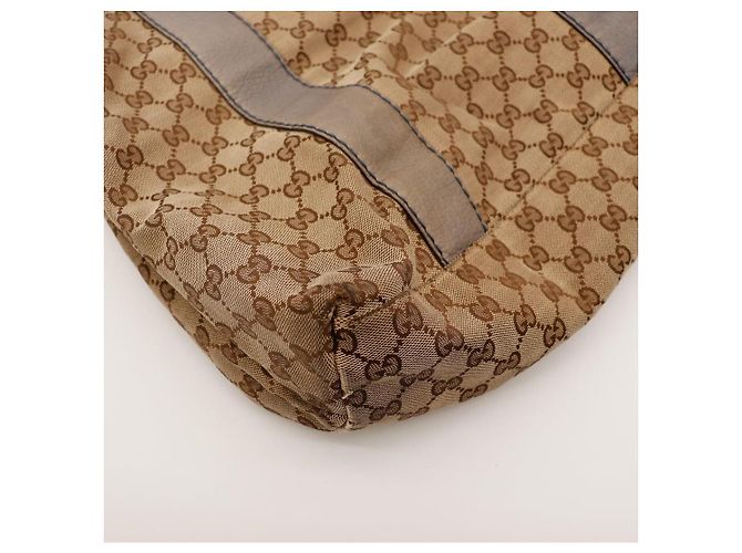 Gucci Bolsa em Canvas Monograma com Alça de Bambu Marrom - vista 7