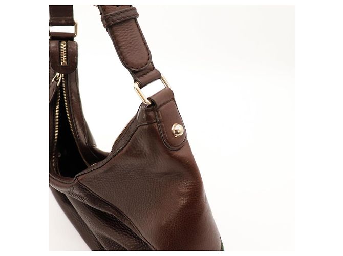 Gucci Borsa Hobo Horsebit Marrone - vista 8