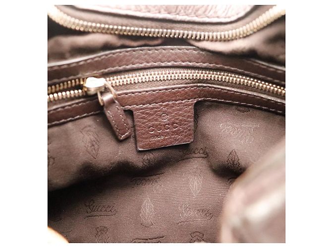 Gucci Borsa Hobo Horsebit Marrone - vista 9