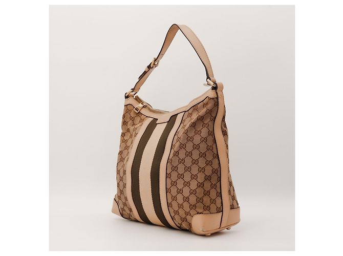 Gucci Borsa a tracolla in tela monogramma GG Marrone Beige - vista 2