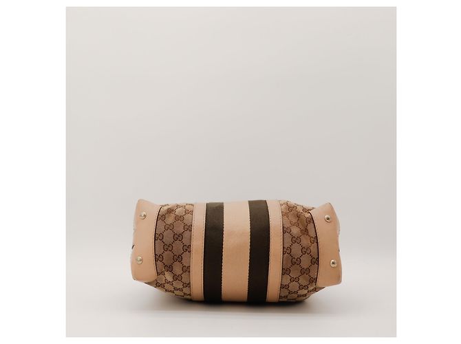 Gucci Borsa a tracolla in tela monogramma GG Marrone Beige - vista 5