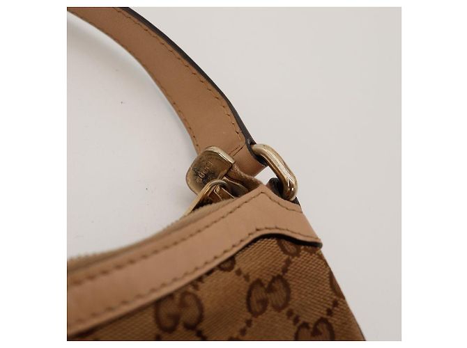Gucci Borsa a tracolla in tela monogramma GG Marrone Beige - vista 9