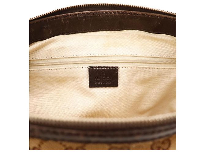 Gucci Sac Cabas GG Supreme Toile Monogramme et Cuir Marron - vue 9