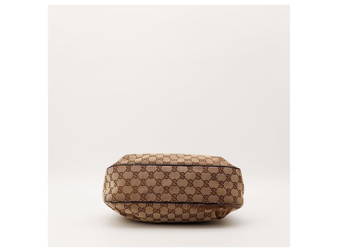 Gucci Borsa Hobo in Tela Monogramma GG Marrone Rosso Verde - vista 5
