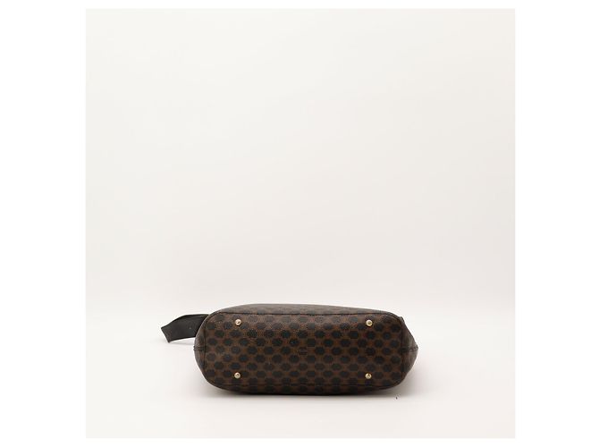 Céline Celine Borsa a tracolla motivo Macadam Marrone Nero - vista 5