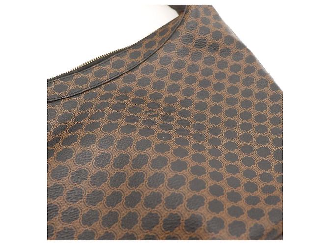 Céline Celine Borsa a tracolla motivo Macadam Marrone Nero - vista 6