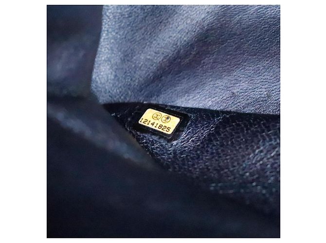 Chanel Classic Flap Medium Bag Navy Blue Lambskin - view 15