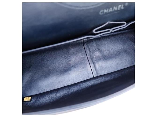 Chanel Classic Flap Medium Bag Navy Blue Lambskin - view 16