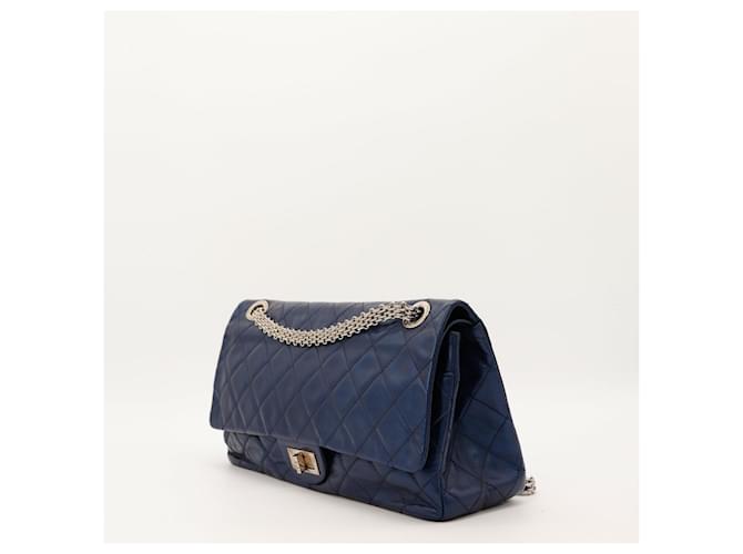 Chanel Classic Flap Medium Bag Navy Blue Lambskin - view 2