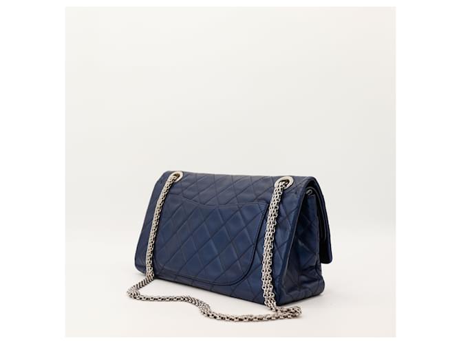 Chanel Classic Flap Medium Bag Navy Blue Lambskin - view 4