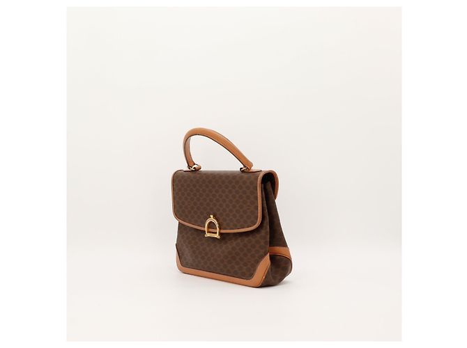 Céline Celine Sac à main Triomphe en toile monogramme Marron - vue 2