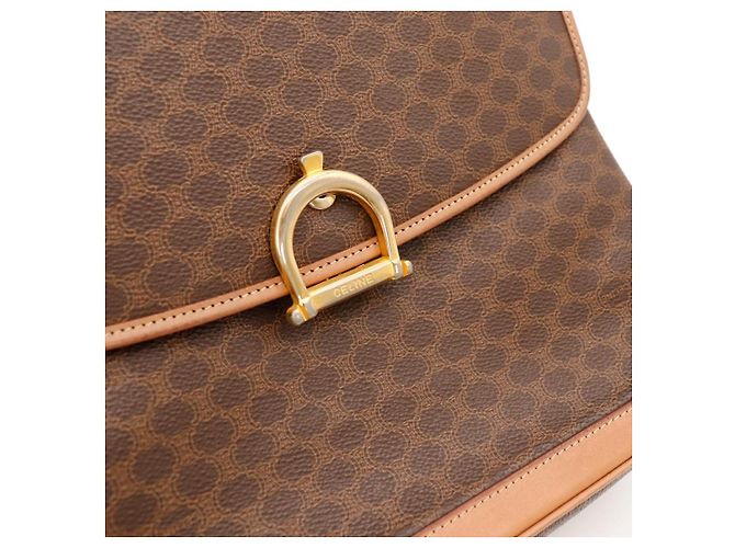 Céline Celine Sac à main Triomphe en toile monogramme Marron - vue 6