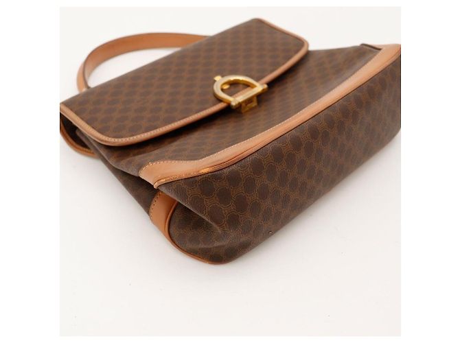 Céline Celine Sac à main Triomphe en toile monogramme Marron - vue 7