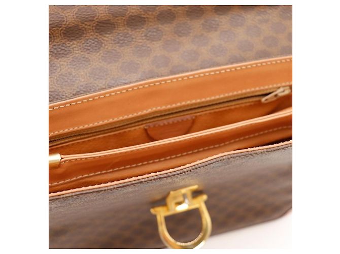 Céline Celine Sac à main Triomphe en toile monogramme Marron - vue 8
