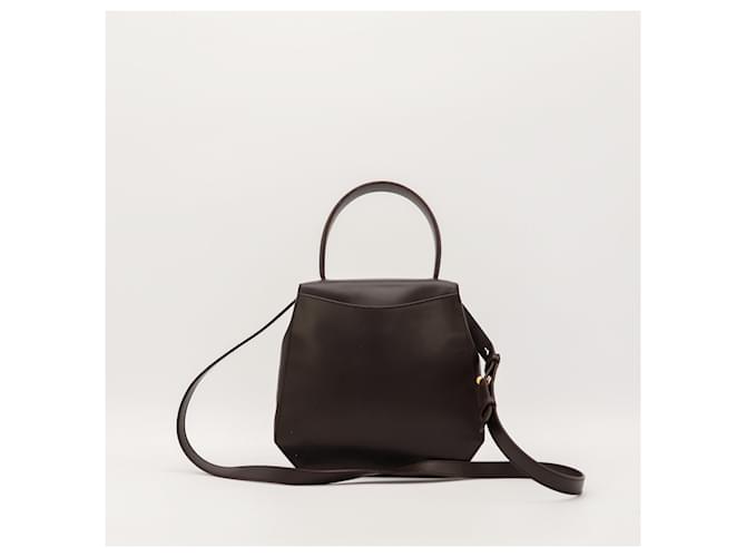 Céline Borsa Celine Triomphe in pelle Marrone - vista 3