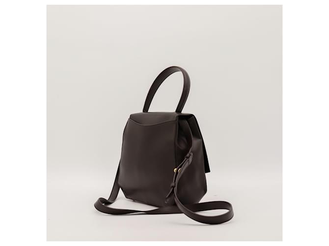 Céline Borsa Celine Triomphe in pelle Marrone - vista 4