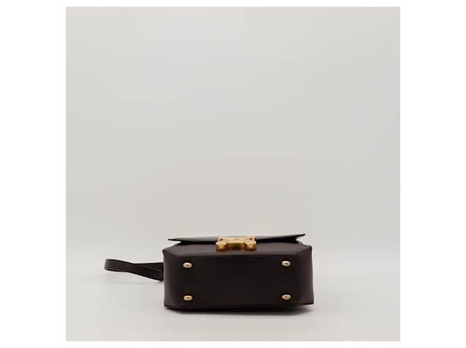 Céline Borsa Celine Triomphe in pelle Marrone - vista 5