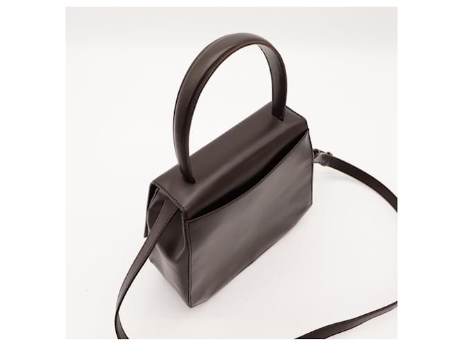 Céline Borsa Celine Triomphe in pelle Marrone - vista 9