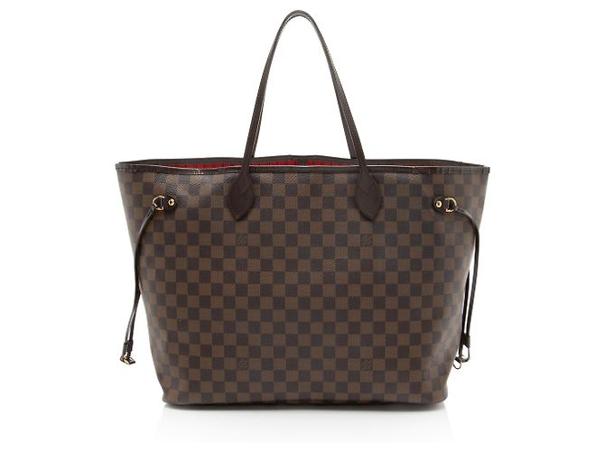 Louis Vuitton Damier Ebene Neverfull GM Tote Marrone - vista 3