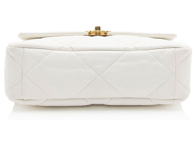 Gabrielle Bolsa de ombro Chanel Lambskin 19 Large Flap Branco - vista 4