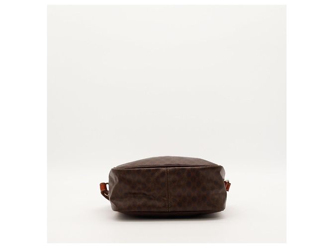 Céline Celine Borsa a tracolla in tela monogram Macadam e pelle Marrone Monogramma - vista 5