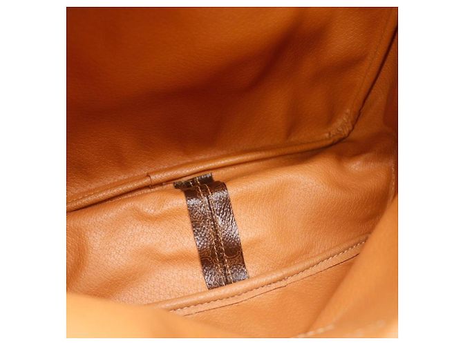 Céline Celine Borsa a tracolla in tela monogram Macadam e pelle Marrone Monogramma - vista 9