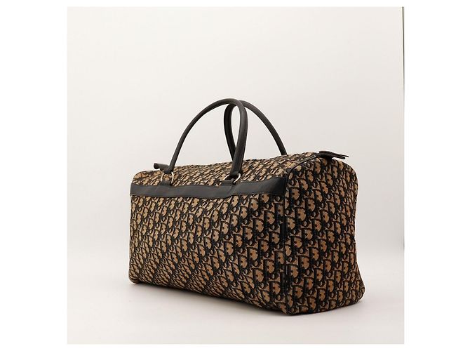 Christian Dior Borsa Boston Monogram Marrone Nero - vista 2