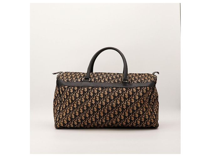Christian Dior Borsa Boston Monogram Marrone Nero - vista 3
