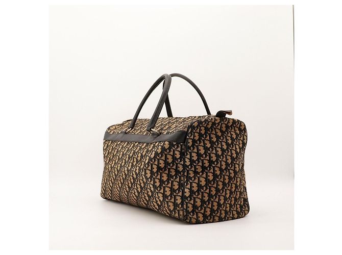 Christian Dior Borsa Boston Monogram Marrone Nero - vista 4