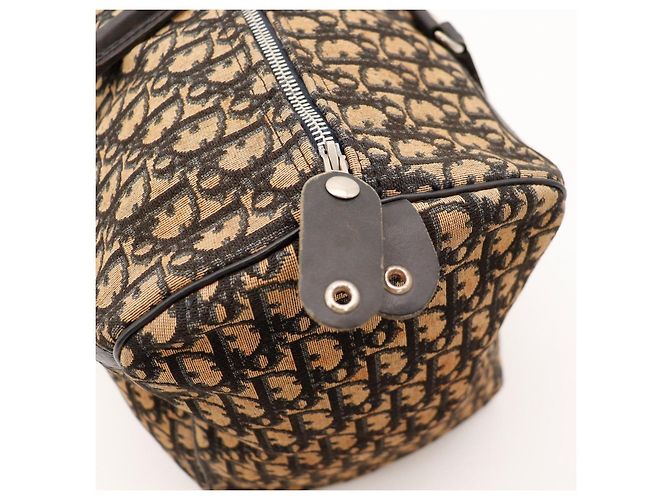 Christian Dior Borsa Boston Monogram Marrone Nero - vista 7