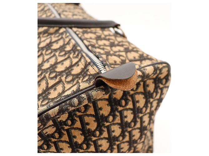 Christian Dior Borsa Boston Monogram Marrone Nero - vista 8