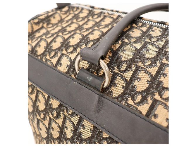 Christian Dior Borsa Boston Monogram Marrone Nero - vista 9