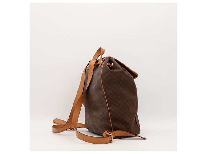 Céline Celine Mac론 Monogram Canvas Backpack Brown - view 4