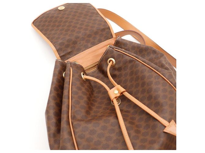 Céline Celine Mac론 Monogram Canvas Backpack Brown - view 7