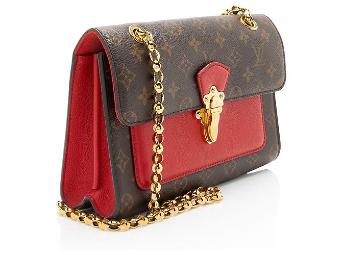 Borsa Victoire Chain in tela Monogram Louis Vuitton Marrone - vista 2