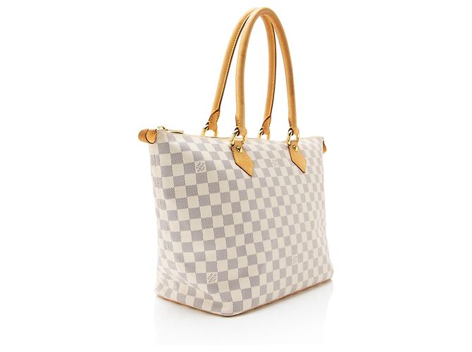 Tote Louis Vuitton Damier Azur Saleya MM Blu - vista 2
