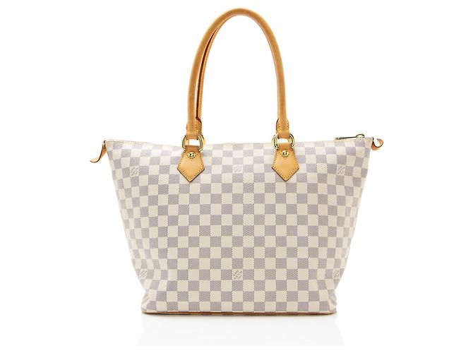 Tote Louis Vuitton Damier Azur Saleya MM Blu - vista 3
